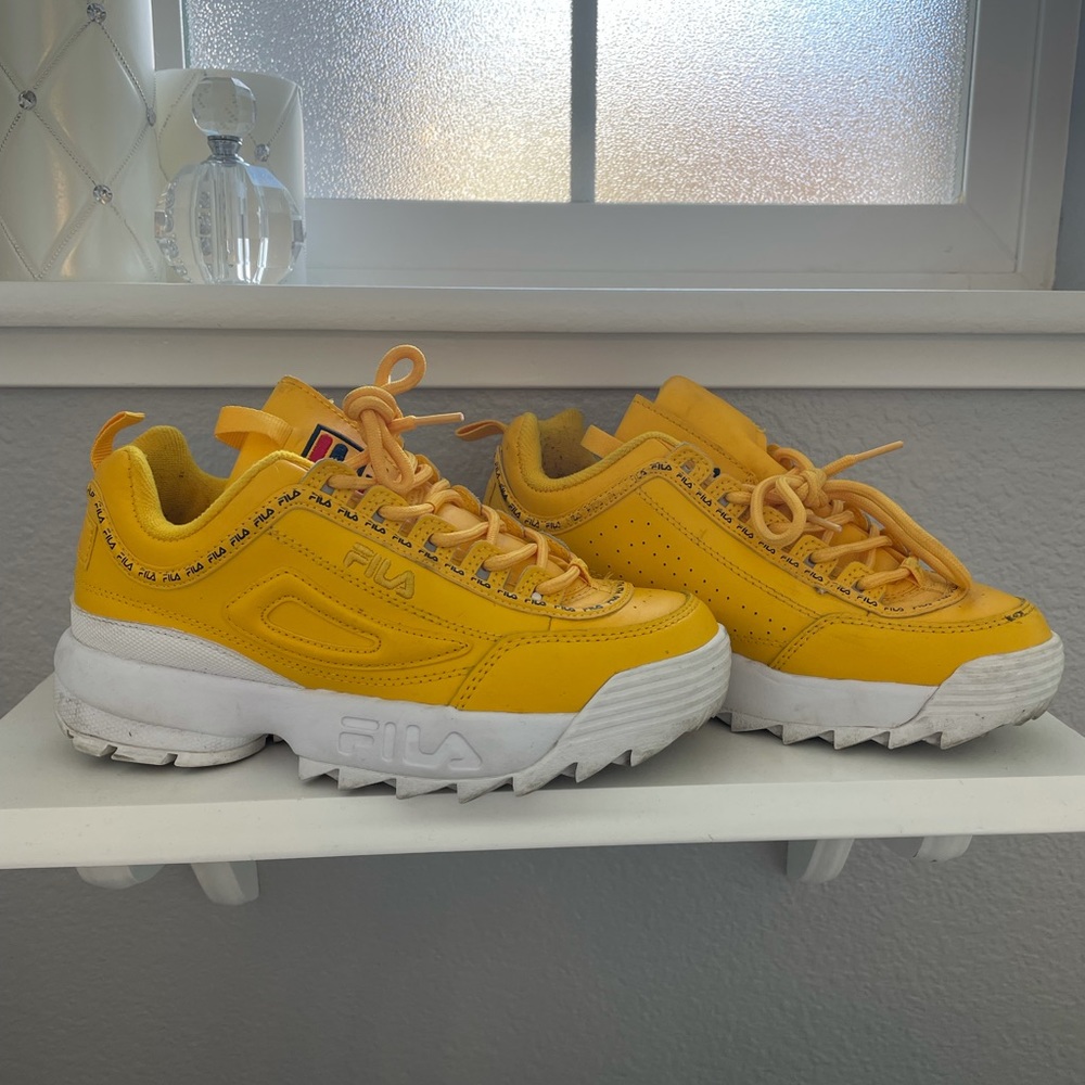 Yellow Fila Sneakers